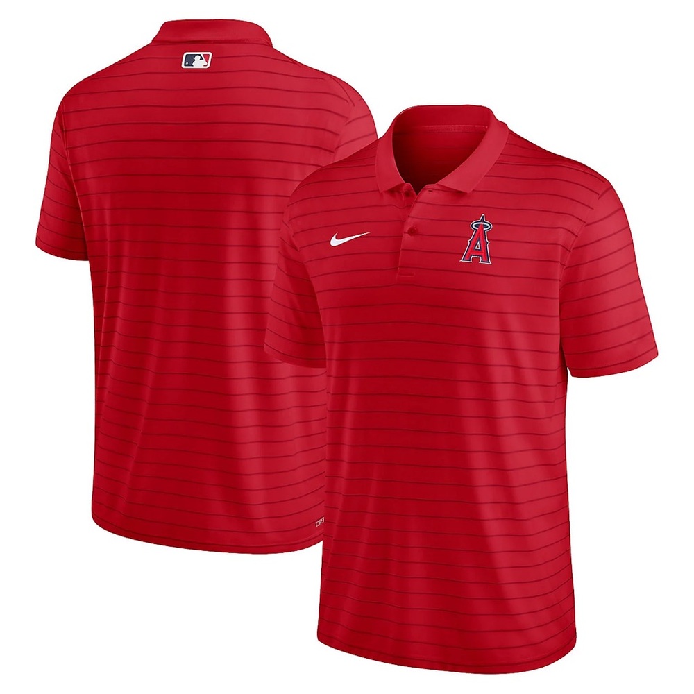 NWT Nike Los Angeles Anaheim Angels Authentic Collection Striped Polo sz XL